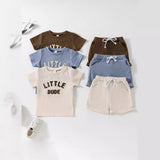 Baby Boy Short Sleeve Shorts Two-piece Set Casual And Comfortable Suit - Enfance-Heureuse