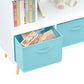 Fiberboard Children's Bookshelf With Foldable Fabric Drawers - Enfance-Heureuse