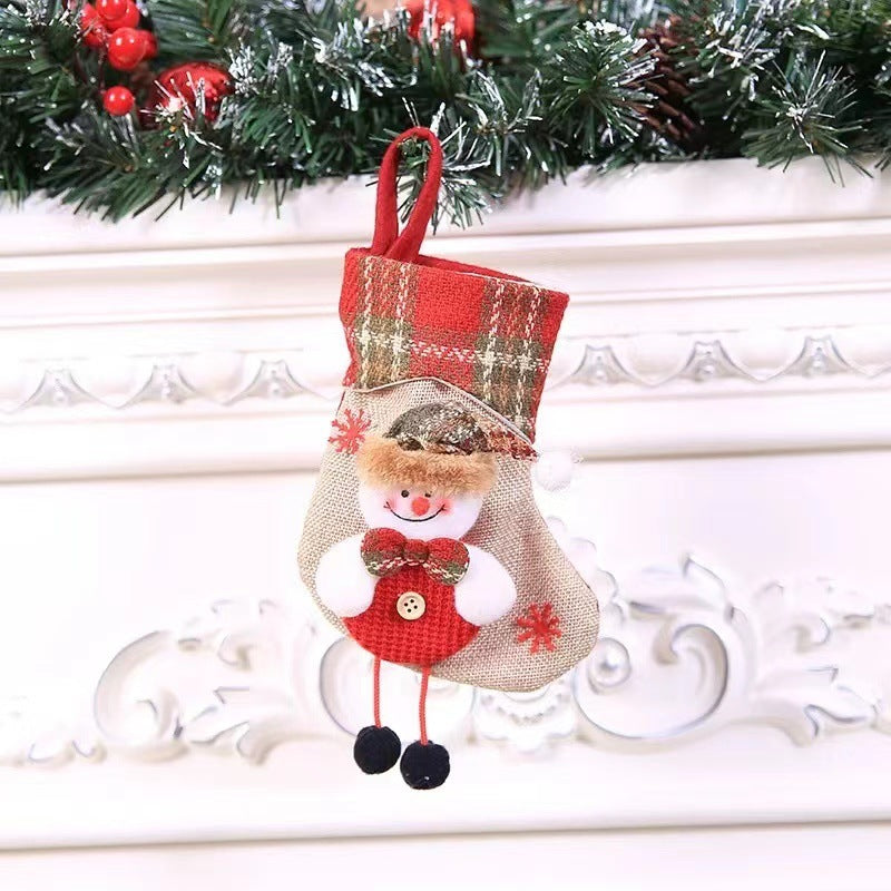 Christmas Decorations Christmas Stocking Pendant Christmas Stocking Gift Bag Hanging Piece - Enfance-Heureuse