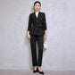 Long Sleeve Small Suit Collar Coat Women's Shirt Pants Suit - Enfance-Heureuse