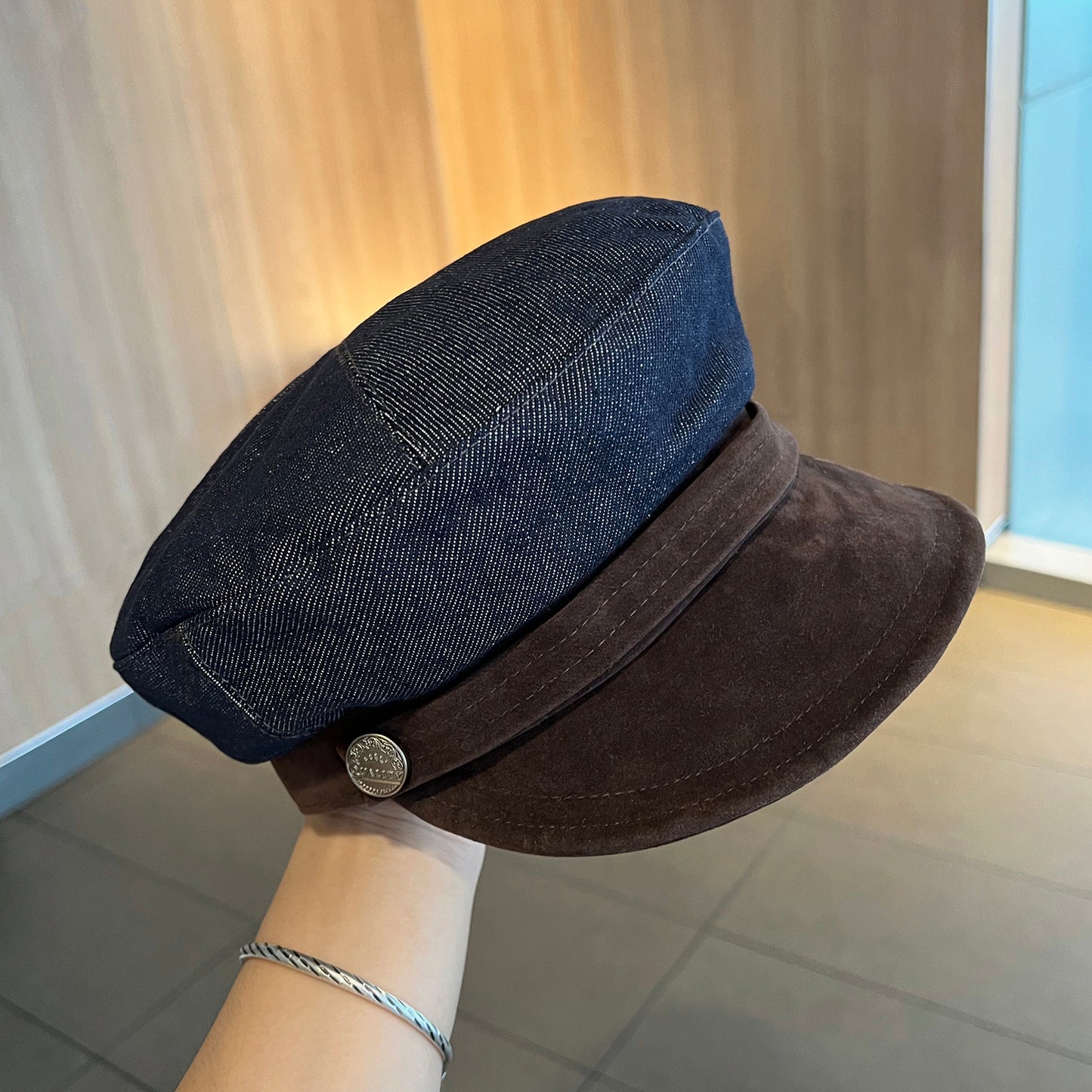 British Retro Octagonal Hat Fashionable Elegant Face-looking Newsboy Hat