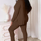 Basic Bae Full Size V-Neck Soft Rayon Long Sleeve Top and Pants Lounge Set - Enfance-Heureuse
