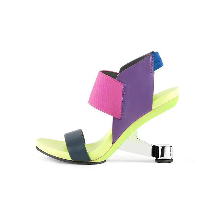 Sandalias de mujer personalizadas con colores a juego, estilo europeo y americano