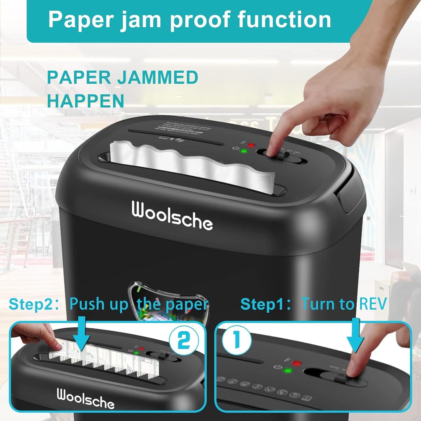 Paper Shredder, 14-Sheet Cross-Cut, 6.6 Gallon Wastebasket, P-4 Security Level, 3 Modes Design - Jam-Proof Heavy-Duty Shredder For Home And Office, FBA Shipping - Enfance-Heureuse