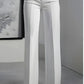 Women's White Minimalist Pants Made Of Polyester - Enfance-Heureuse