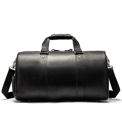 Vintage Crazy Horse Leather Men's Travel Bag - Enfance-Heureuse