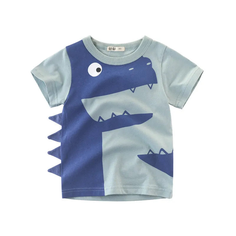 Boys' Short Sleeved Round Neck Baby Clothes - Enfance-Heureuse
