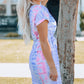 Women Tie-Dye Belted T-Shirt Dress - Enfance-Heureuse