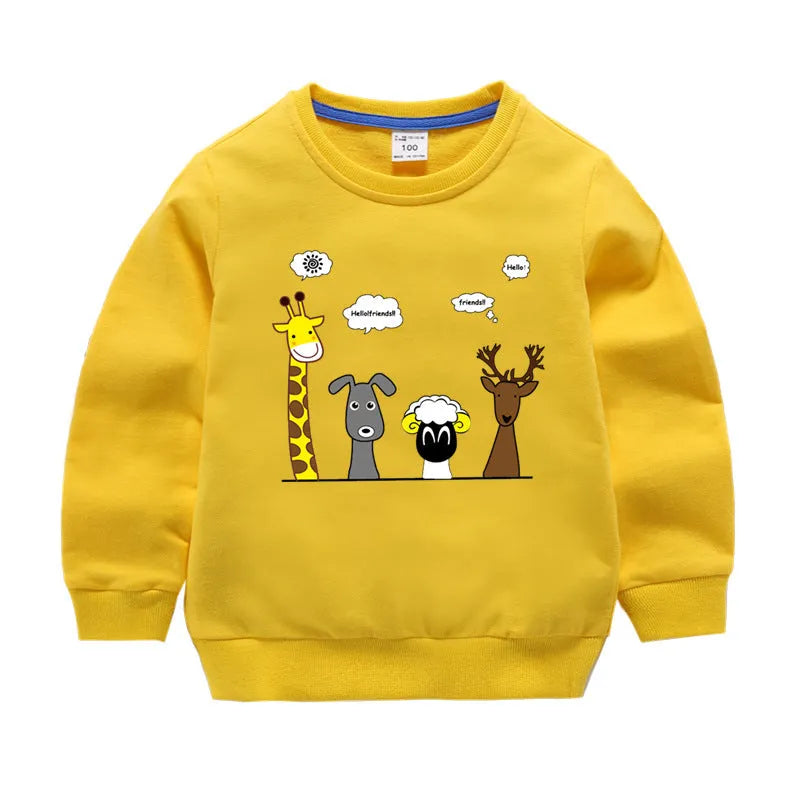 Spring and Autumn Long Sleeve Sweatshirt Baby Cotton Top - Enfance-Heureuse