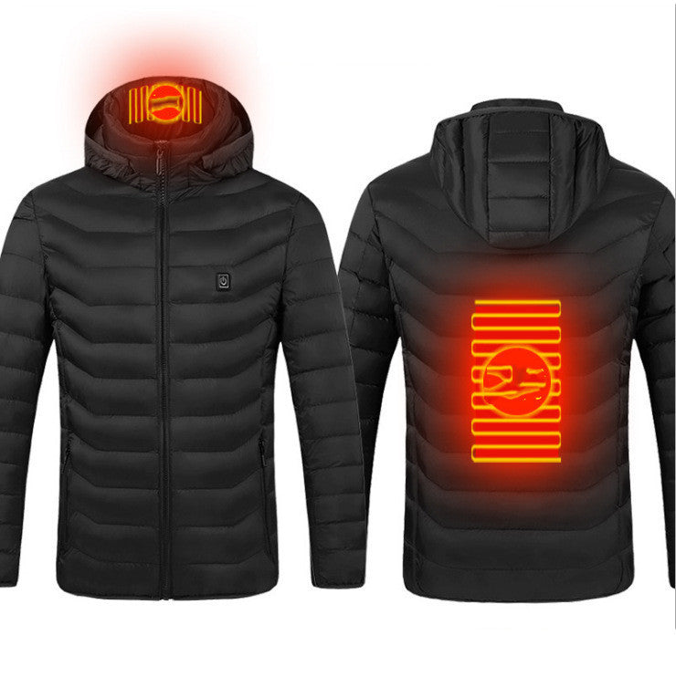 New Heated Jacket Coat USB Electric Jacket Cotton Coat Heater Thermal Clothing Heating Vest Men's Clothes Winter - Enfance-Heureuse