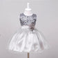 Bébé Lentejuelas Bata Fleur Fille De Mariage Princesse Robe