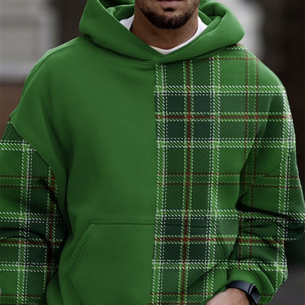 Men's Casual Fashion Trendy Plaid Print Sweatshirt - Enfance-Heureuse