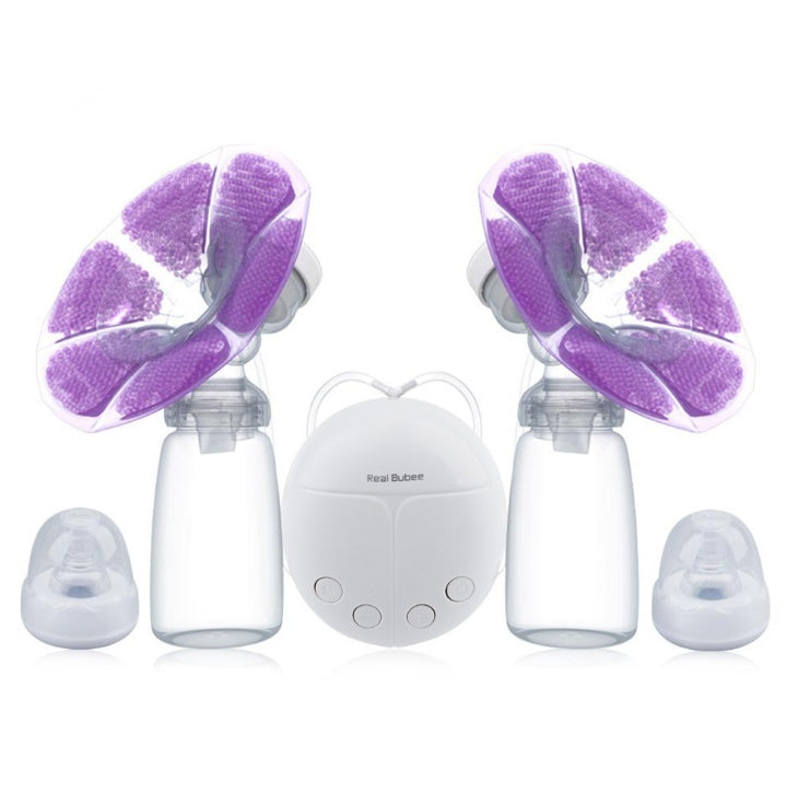 RealBubee Powerful Double Intelligent Microcomputer USB Electric Breast With Milk Bottle Cold Heat Pad Nipple - Enfance-Heureuse