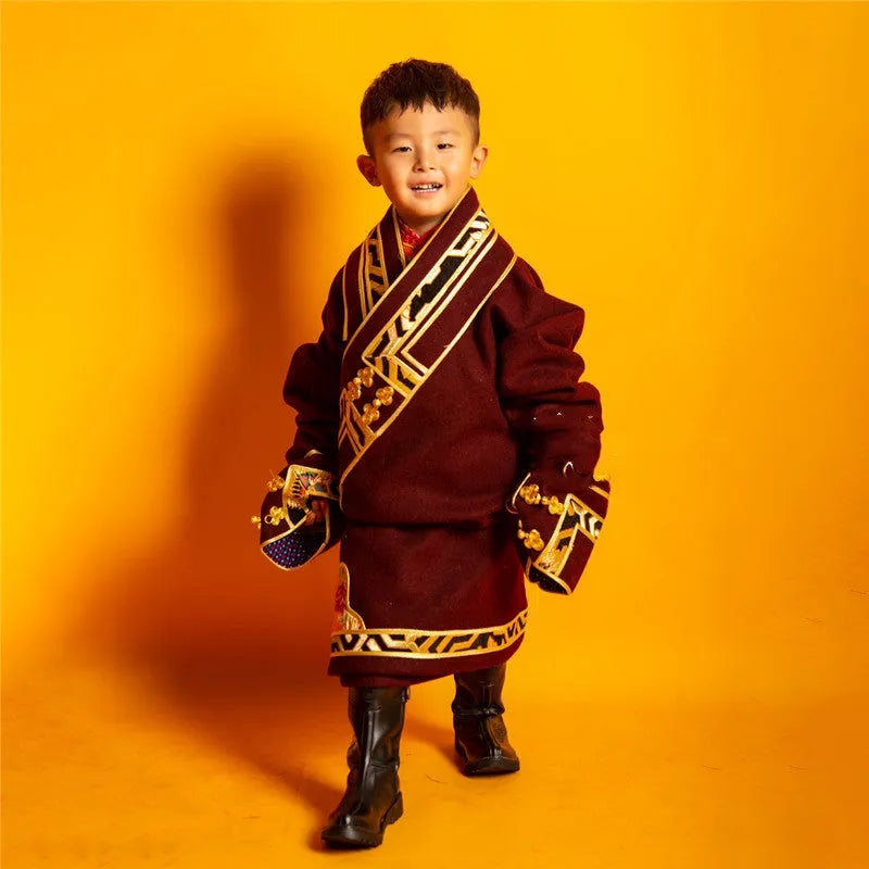 Robe tibétaine pour enfants, - Enfance-Heureuse