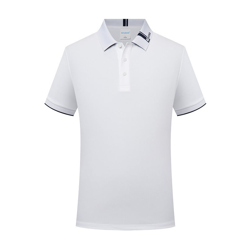 Breathable Refreshing Fashion Letter Short Sleeve Lapel Polo Shirt - Enfance-Heureuse
