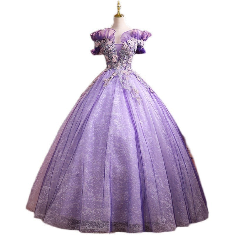 Bel Canto Solo Performance Costume Host Evening Dress - Enfance-Heureuse