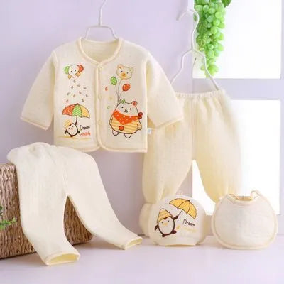 Sous-vêtements bébé cinq pièces vêtements chauds - Enfance-Heureuse