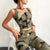 Camouflage Printed Front Zipper Sports Underwear Shockproof Yoga Clothes Vest - Enfance-Heureuse