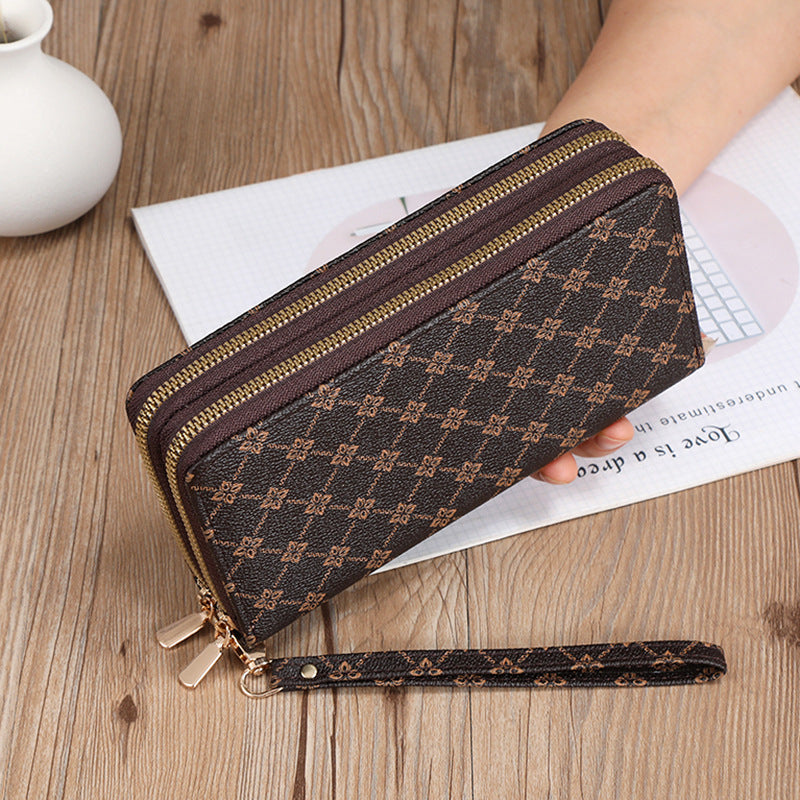Long Wallet Clutch Mobile Phone Bag Coin Purse Zipper Bag Wallet - Enfance-Heureuse