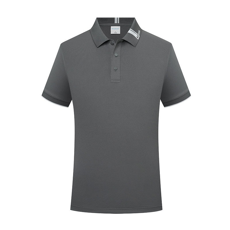 Breathable Refreshing Fashion Letter Short Sleeve Lapel Polo Shirt