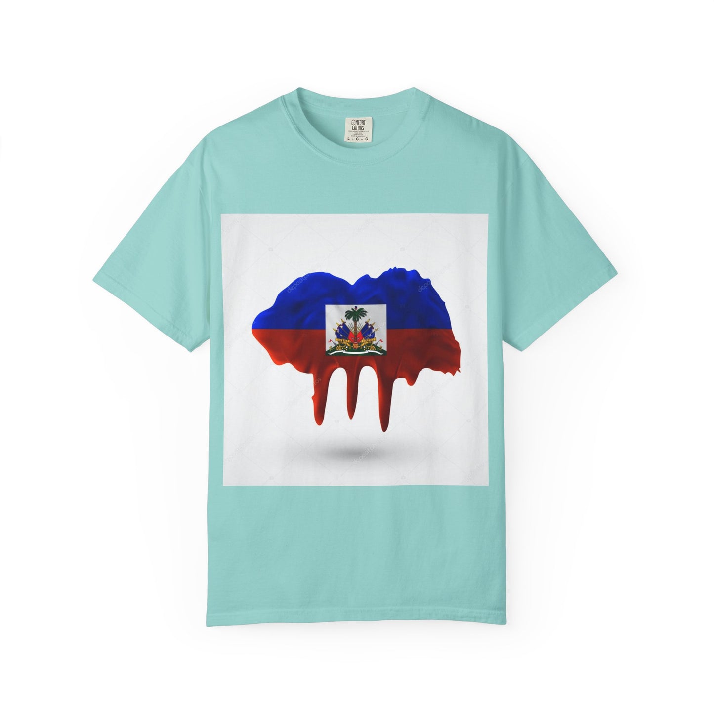 Haiti Flag Drip T-Shirt — Haitian Pride Graphic Tee