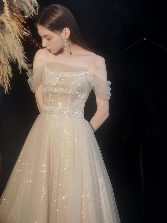 Star Sky Dress Skirt Slim Off Shoulder - Enfance-Heureuse