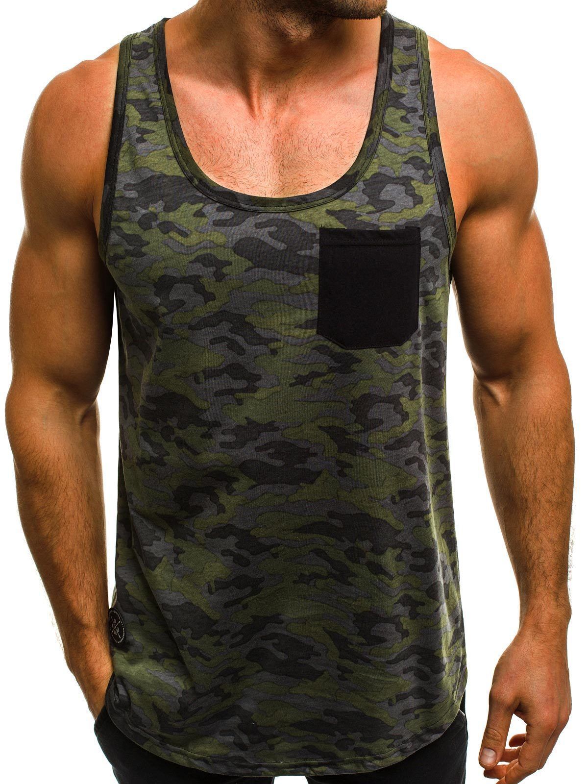 Casual Vest Men's Slim Breathable Camouflage Print Personalized Sleeveless - Enfance-Heureuse