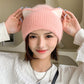 Cat Ears Woolen Knitted Hat Women's Spring And Autumn Winter Korean Style