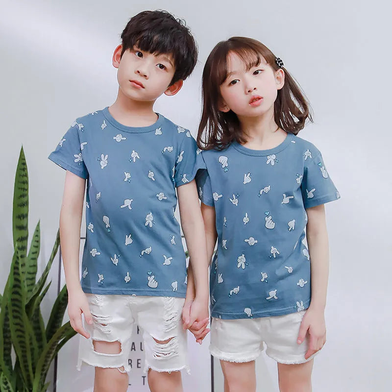 Short sleeved round neck T-shirt - Enfance-Heureuse