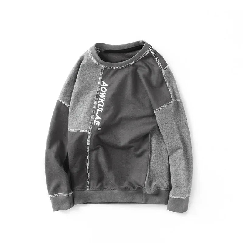 Contrasting stitching pullover boys sweater - Enfance-Heureuse