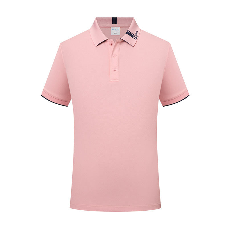Breathable Refreshing Fashion Letter Short Sleeve Lapel Polo Shirt