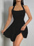 Pure Color Halter Backless Sleeveless Dress - Enfance-Heureuse