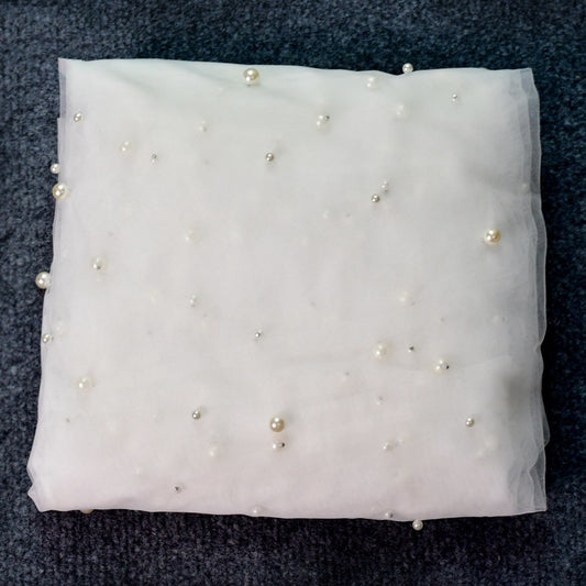 Luxury Heavy Industry Bridal Pearl Veil - Enfance-Heureuse