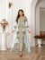 Arab Style Women's Long Robe Printed Dress - Enfance-Heureuse
