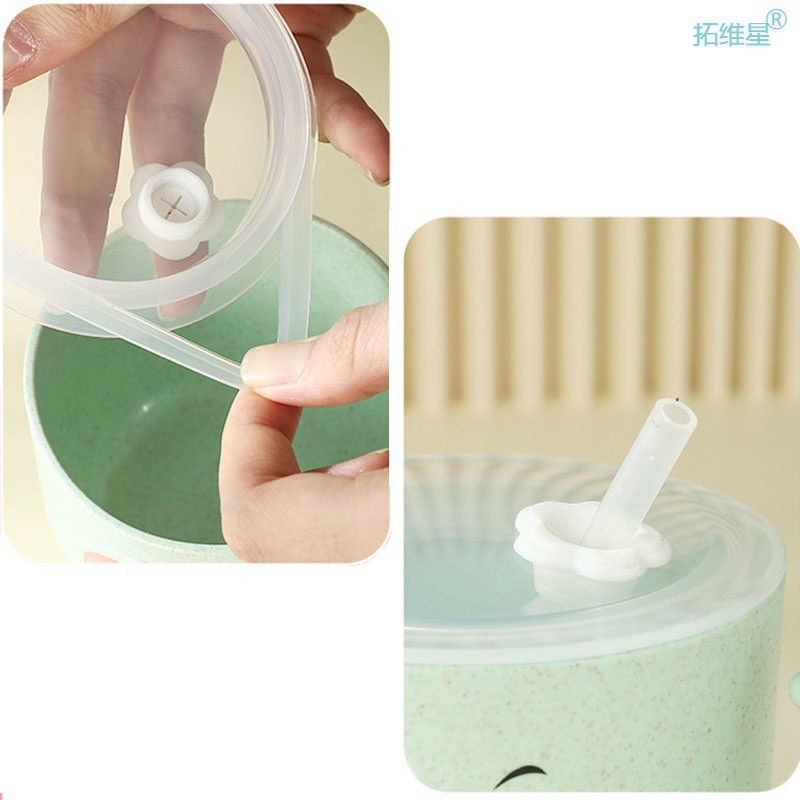 Baby Feeding Bottle Kid's Mug Silicone Straw Children - Enfance-Heureuse
