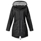 Womens Waterproof Raincoat Casual Basic Outdoors Drawstring Trench Lightweight Drawstring Jackets Hiking Clothes For Women - Enfance-Heureuse