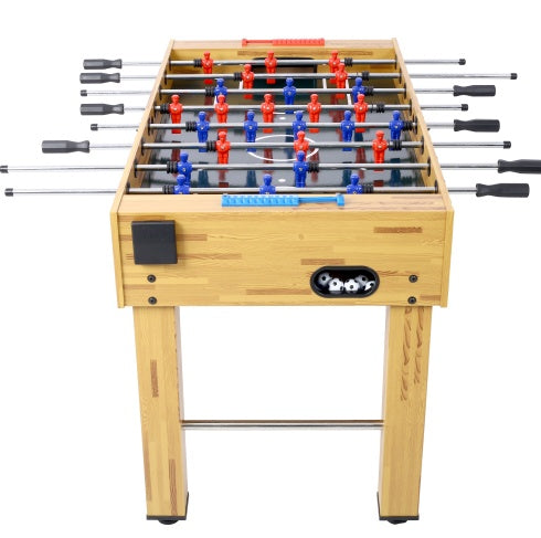 54-Inch Hurricane Foosball Table For Family Game Rooms With Light Cherry Finish, Analog Scoring And Free Accessories - Enfance-Heureuse