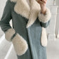 Lamb Wool Long Lapel Pocket Jacket Simple Women's Clothing - Enfance-Heureuse