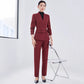 Long Sleeve Small Suit Collar Coat Women's Shirt Pants Suit - Enfance-Heureuse