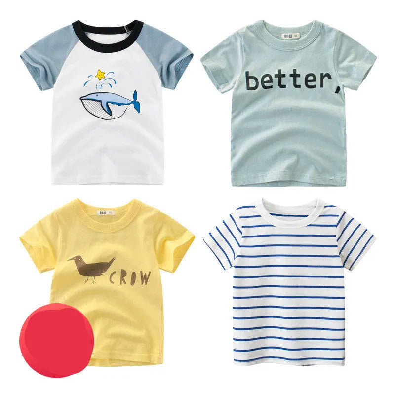 Summer children's short sleeve T-shirt - Enfance-Heureuse