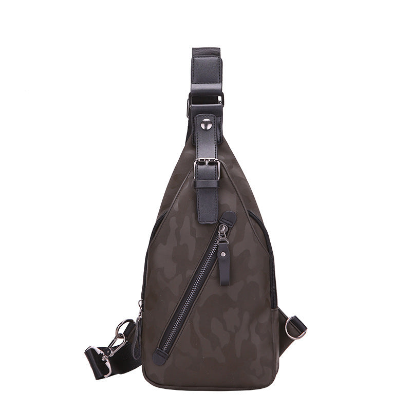 Camouflage waterproof Mens single shoulder bag Korean male Bag Satchel tide back chest chest pack wrapping motion explosion
