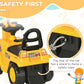 3-in-1 Ride On Excavator Digger Scooter & Pulling Cart, Construction Pretend Play Toy For Kids - Enfance-Heureuse