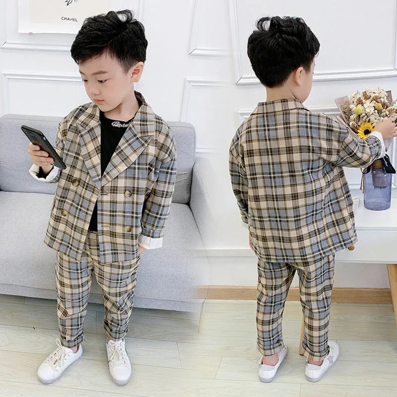 Small, medium and big kids plaid jacket - Enfance-Heureuse