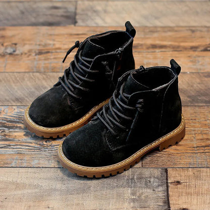 Botas individuales para niños Botas para niños Botas Martin Botas militares negras Botas altas de verano para niños grandes