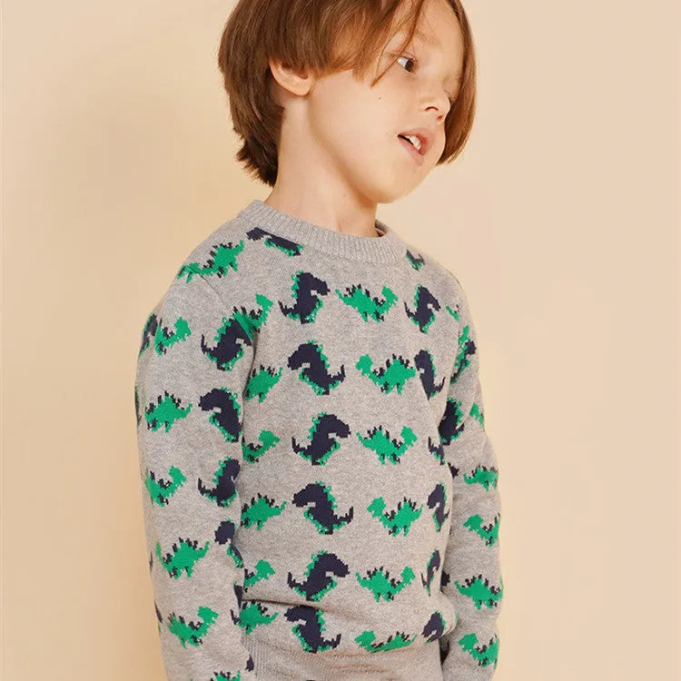 Boys Knit Sweaters Girls Pattern Sweaters Baby Cotton Pullover Sweaters - Enfance-Heureuse