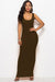 Scoop Neck Wide Strap Maxi Dress - Enfance-Heureuse