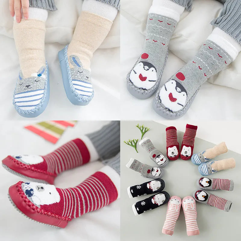 New winter plush, Terry BABY TODDLER SOCKS, skid proof floor socks for children - Enfance-Heureuse