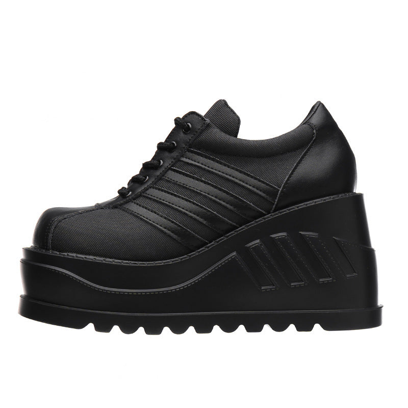 Punk Big Toe Platform Shoes WomenGoth Retro Sponge CakeJK Slope Heel - Enfance-Heureuse