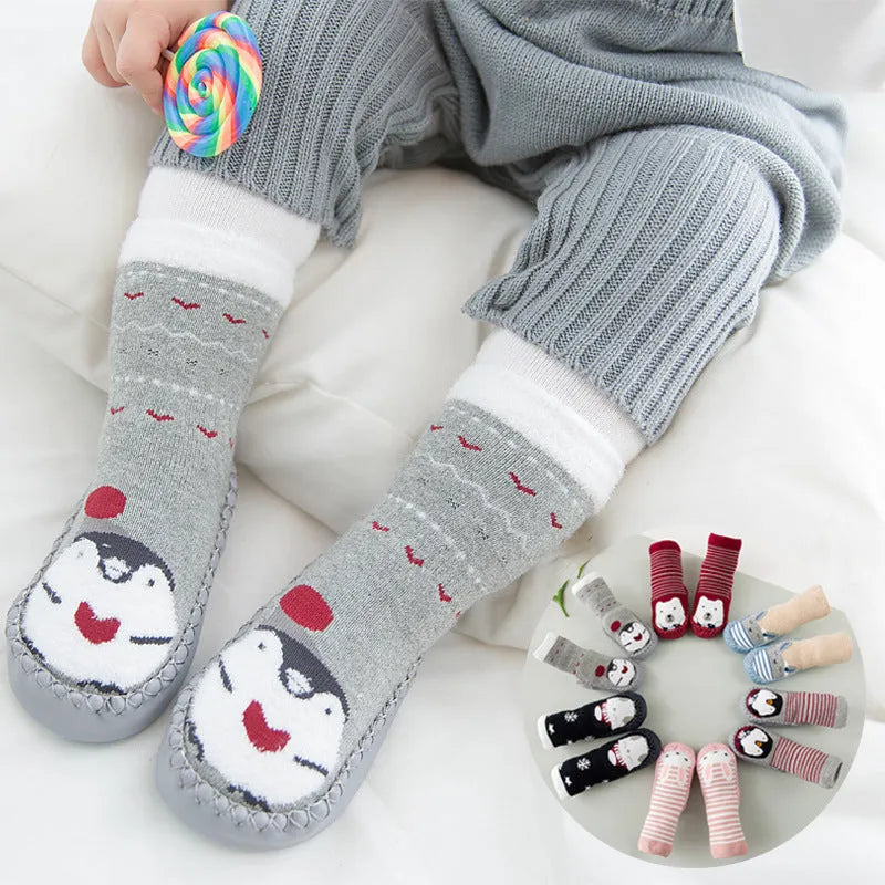 New winter plush, Terry BABY TODDLER SOCKS, skid proof floor socks for children - Enfance-Heureuse