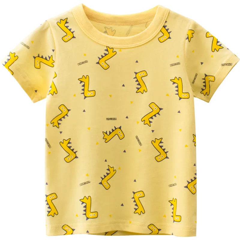 Children's Short-Sleeved T-Shirt Male Baby Clothes - Enfance-Heureuse